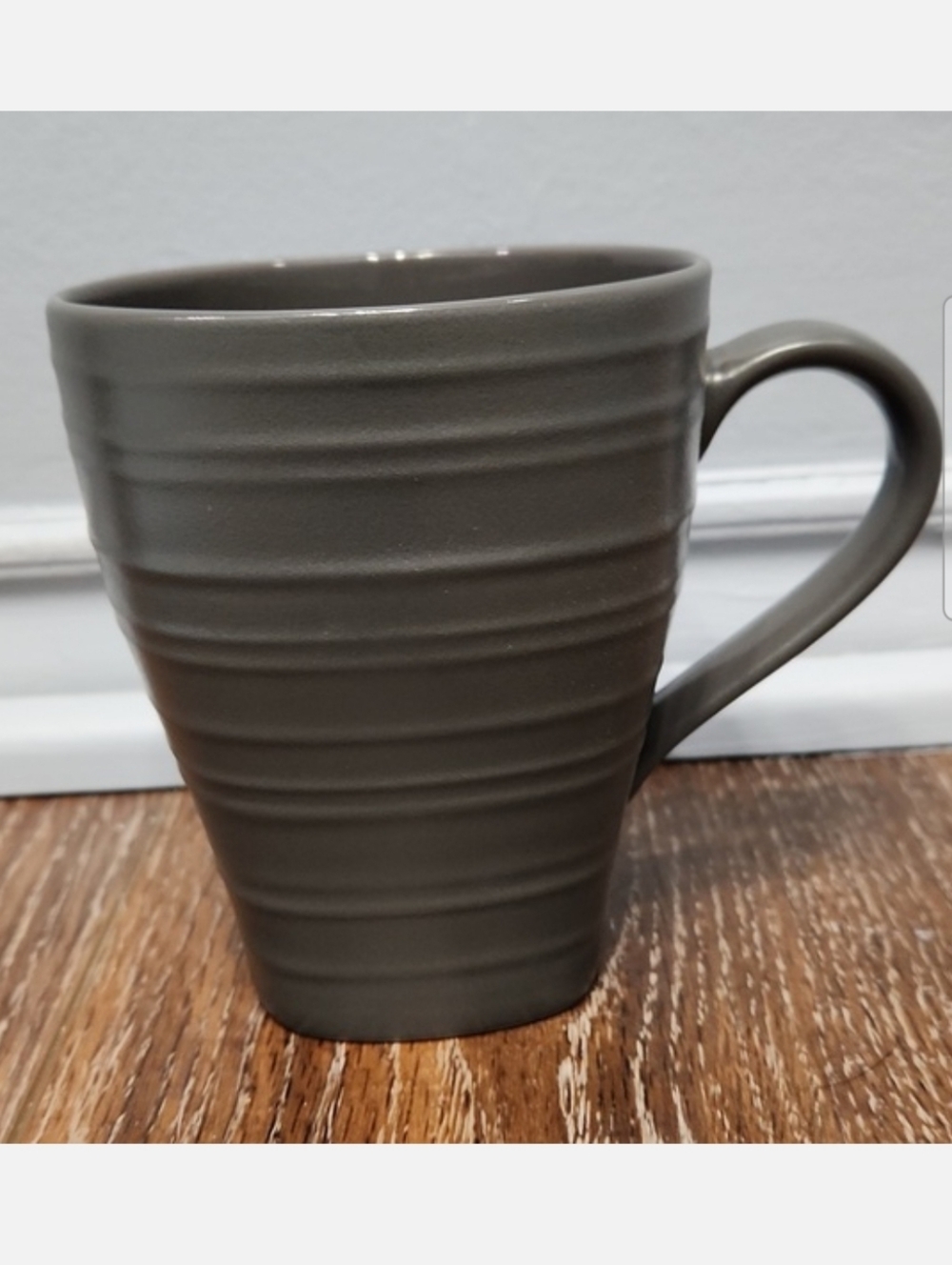 Mikasa Swirl Square Gray Graphite Mug